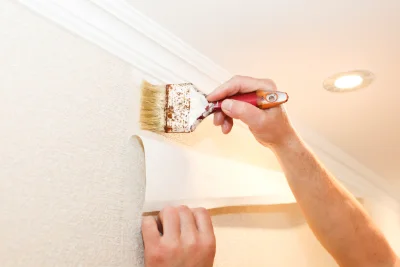 Pose de papier peint à Belcodène — revêtements muraux et toiles de verre